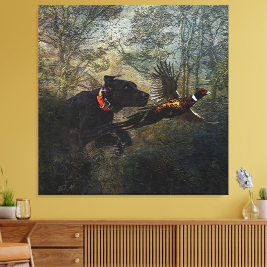 SAP, jacht fazant Canvas Afdruk (Insitu (Woonkamer))