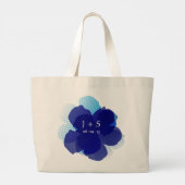 Sap Jumbo Popflower Bleu Grote Tote Bag (Achterkant)