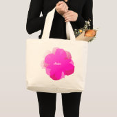 Sap Jumbo Popflower Rose Shocking Grote Tote Bag (Voorkant (product))
