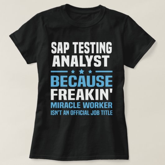 SAP Testing Analyst T-shirt (Design voorkant)
