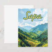 Sapa Vietnam Azië Rijstterrassen  Kaart (Voorkant / Achterkant)