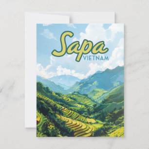 Sapa Vietnam Azië Rijstterrassen  Kaart