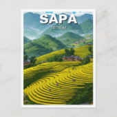 Sapa Vietnam Reizen Briefkaart (Voorkant)