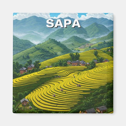 Sapa Vietnam Reizen Magneet (Voorkant)