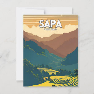 Sapa Vietnam Tour Reizen Briefkaart