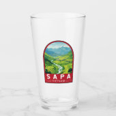 Sapa Vietnam Travel Art Vintage Glas (Voorkant)