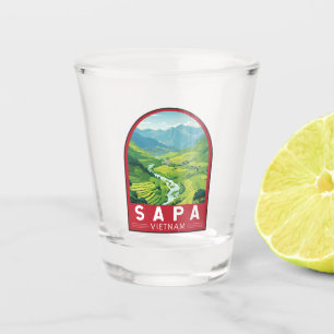 Sapa Vietnam Travel Art Vintage Shot Glas