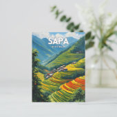 Sapa Vietnam Travel Briefkaart (Staand voorkant)