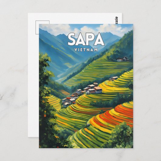 Sapa Vietnam Travel Briefkaart (Voorkant / Achterkant)