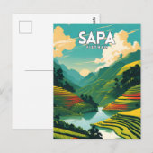 Sapa Vietnam Vintage Briefkaart (Voorkant / Achterkant)