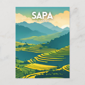 Sapa Vietnamese illustratie Poster Briefkaart