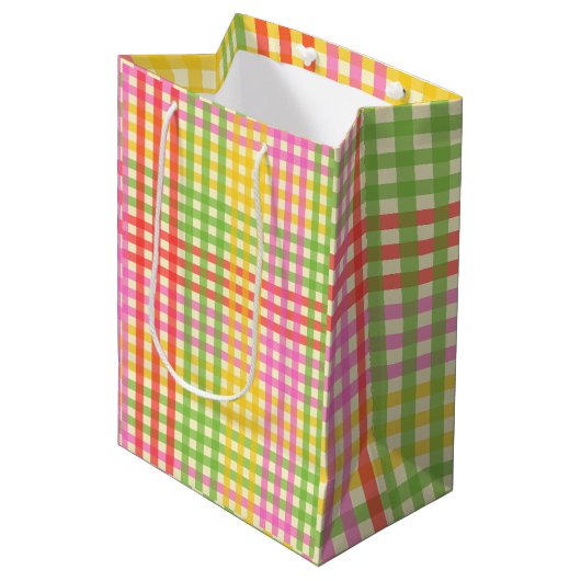 SAPACHTIG STRIPE-inpakpapier Medium Cadeauzakje (Voorkant Gekanteld)