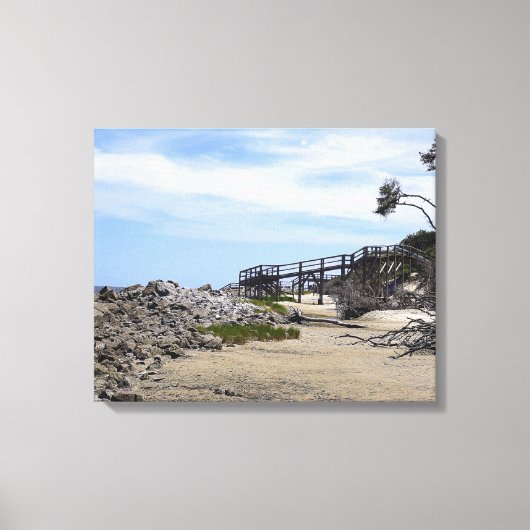 Sapelo Island Beach Canvas Afdruk (Voorkant)
