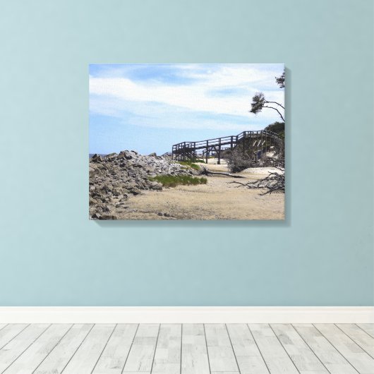 Sapelo Island Beach Canvas Afdruk (Insitu (Houten vloer))