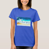 Sapelo Island GA Seashore and Seagull T-shirt (Voorkant)