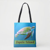 Sapelo Island Georgia Majestic Zee Turtle Tote Bag (Voorkant)