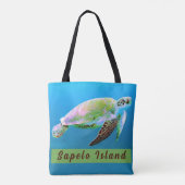 Sapelo Island Georgia Majestic Zee Turtle Tote Bag (Achterkant)