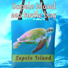 Sapelo Island Georgia Majestic Zee Turtle Tote Bag