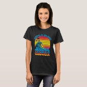 Sapelo Island Georgia Retro Throwback Surf & Stran T-shirt (Voorkant volledig)