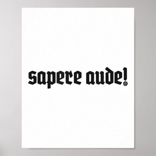 Sapere Aude Immanuel Kant citeert transcendente Ph Poster (Voorkant)