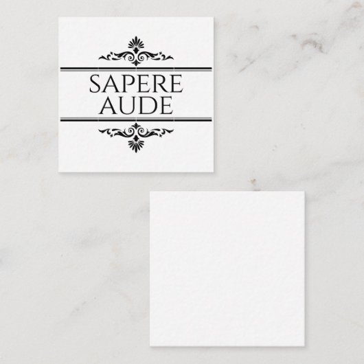 Sapere Aude Informatiekaartje (Voorkant / Achterkant)