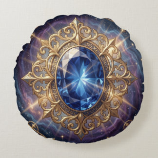 Saphir – Der Stein der Wahrheit und Weisheit´6 Rond Kussen