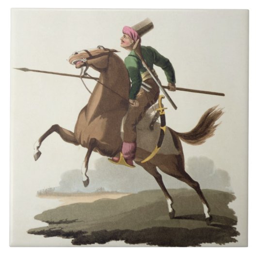 Saphir, uit de "Costumes of the Various Nations",  Tegeltje (Voorkant)