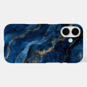 Saphir Velours Luxe Diep Saffierblauw Case-Mate iPhone Case (Achterkant (horizontaal))