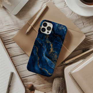 Saphir Velours Luxe Diep Saffierblauw iPhone 16 Hoesje