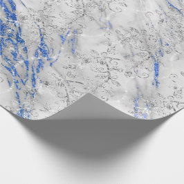 Saphire Diamonds Marble Cobalt Blue White Grey Cadeaupapier