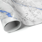 Saphire Diamonds Marble Cobalt Blue White Grey Cadeaupapier (Rol Hoek)