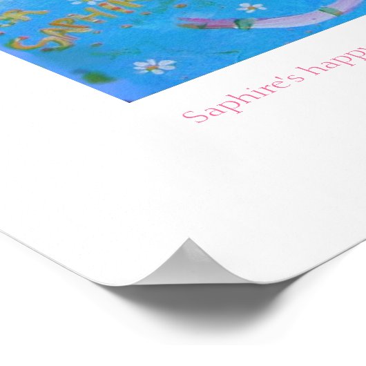 Saphire's gelukkige gedachten poster (Hoek)