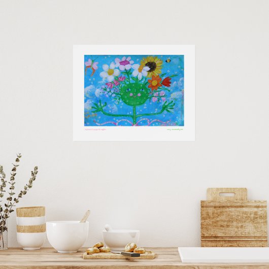 Saphire's gelukkige gedachten poster (Keuken)