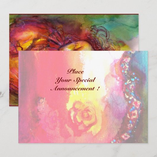 SAPHO, helderrood geel groen Aankondiging (Voorkant / Achterkant)