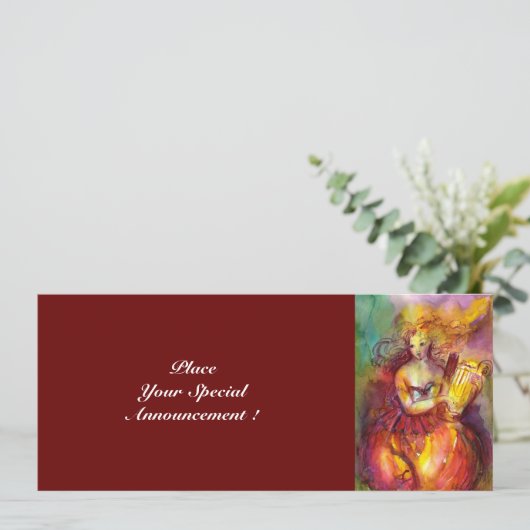 SAPHO, helderrood geel groen Kaart (Staand voorkant)