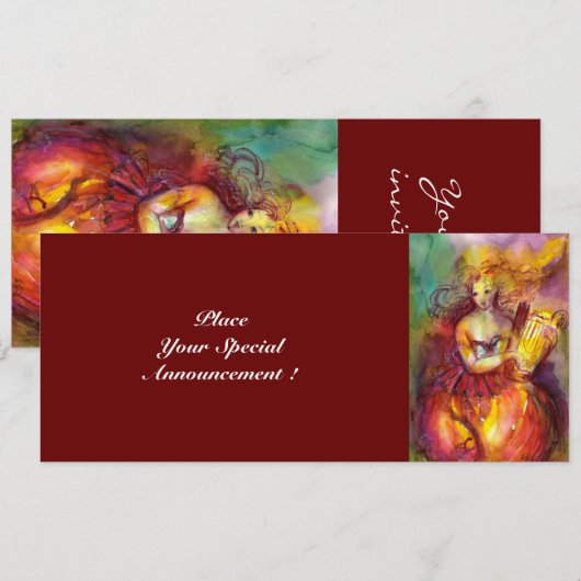 SAPHO, helderrood geel groen Kaart (Voorkant / Achterkant)