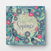 Sapience Blauw Roze Inspirerend Bloemen  Fotoplaat (Voorkant)