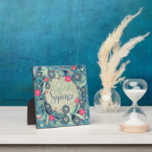 Sapience Blauw Roze Inspirerend Bloemen  Fotoplaat (Insitu)