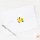 Sapige citroen ronde sticker (Envelop)