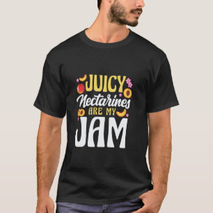 Sapige Nectarines Zijn Mijn Jam Veganistische Vege T-shirt