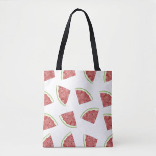 Sapige watermeloenpatroon tote bag