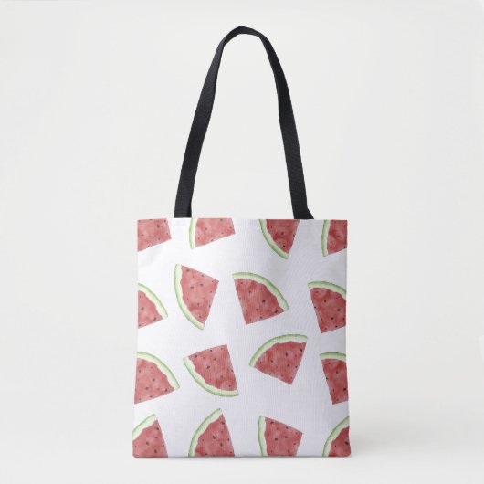 Sapige watermeloenpatroon tote bag (Voorkant)