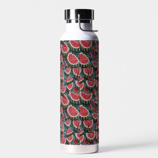 Sapige watermeloenpatroonontwerp 1 waterfles (Links)