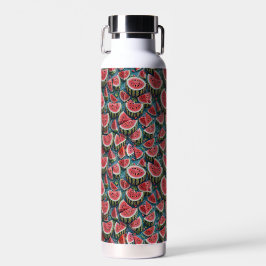 Sapige watermeloenpatroonontwerp 1 waterfles