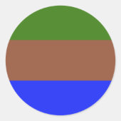 Sapiosexual Pride Flag  Ronde Sticker (Voorkant)