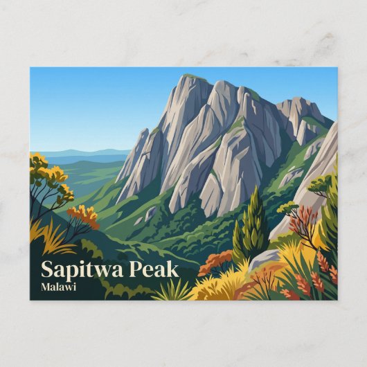 Sapitwa Peak Malawi Briefkaart (Voorkant)