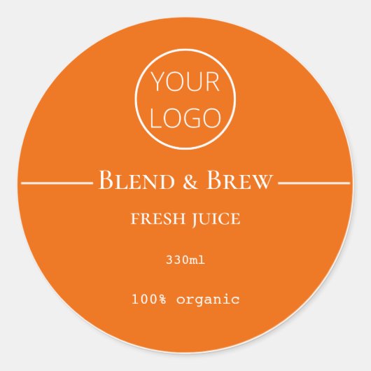 Saplabels, Lotionlabels, Masonpotlabels Ronde Sticker (Voorkant)