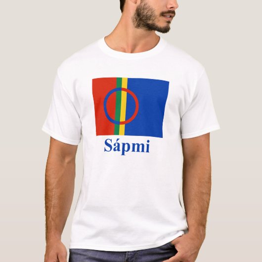 Sapmi-vlag met naam in Saami T-shirt (Voorkant)