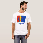 Sapmi-vlag met naam in Saami T-shirt (Voorkant volledig)