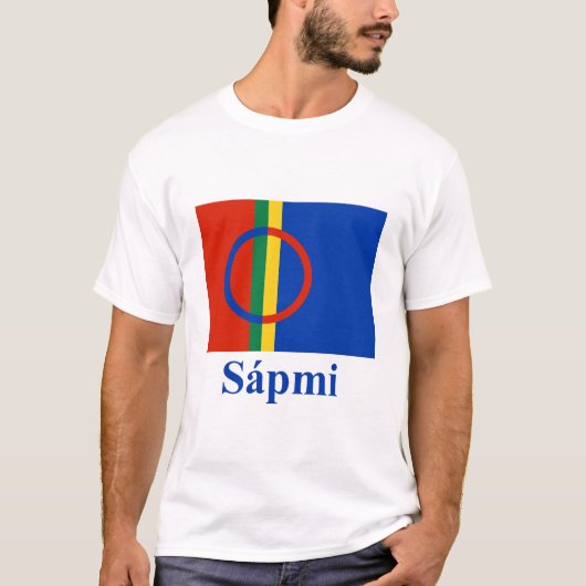 Sapmi-vlag met naam in Saami T-shirt (Voorkant)